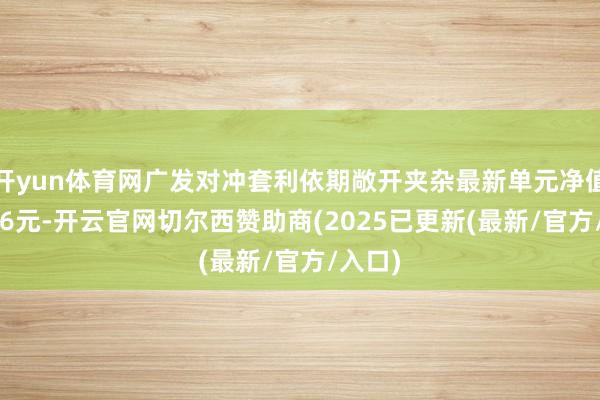 开yun体育网广发对冲套利依期敞开夹杂最新单元净值为1.16元-开云官网切尔西赞助商(2025已更新(最新/官方/入口)