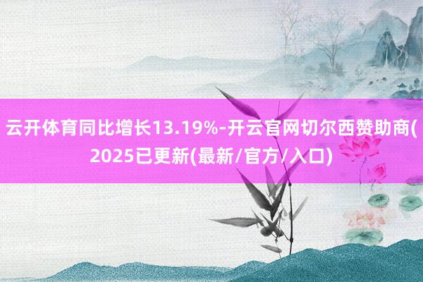 云开体育同比增长13.19%-开云官网切尔西赞助商(2025已更新(最新/官方/入口)